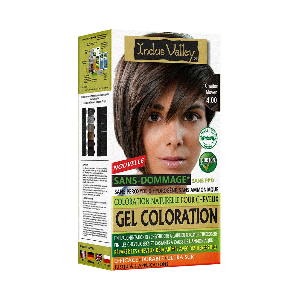 INDUS VALLEY gel hair color grey-before-after — demonstrates noticeable grey coverage.
