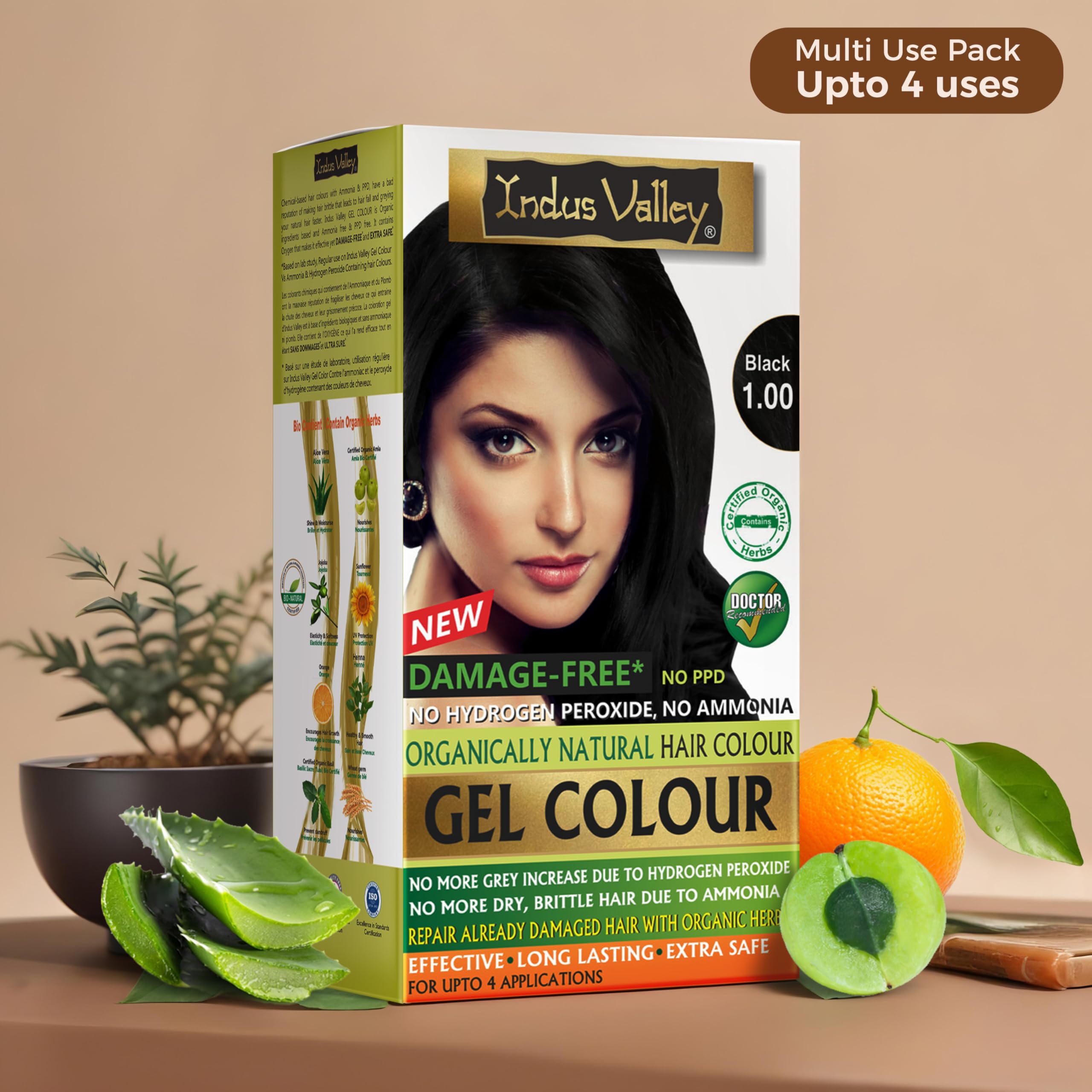 Indus Valley organic hair color ingredients close-up
