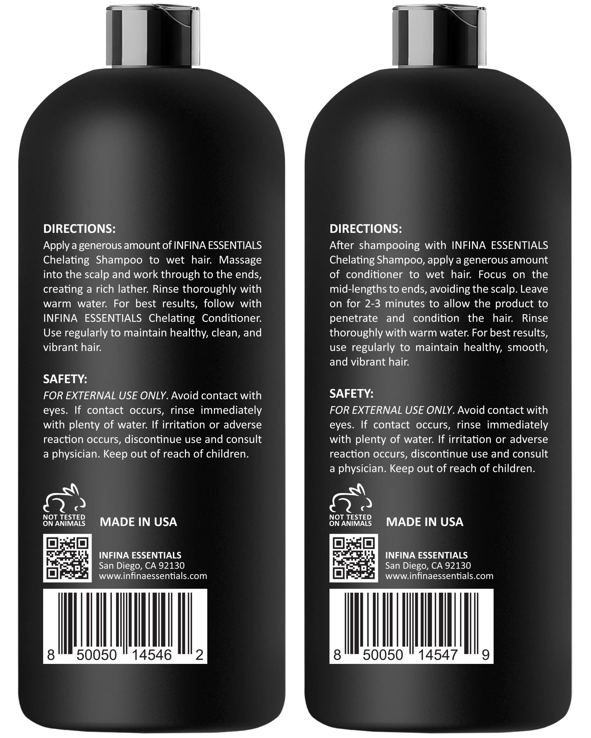 INFINA ESSENTIALS Detox hair routine close-up showing cleansing and shine