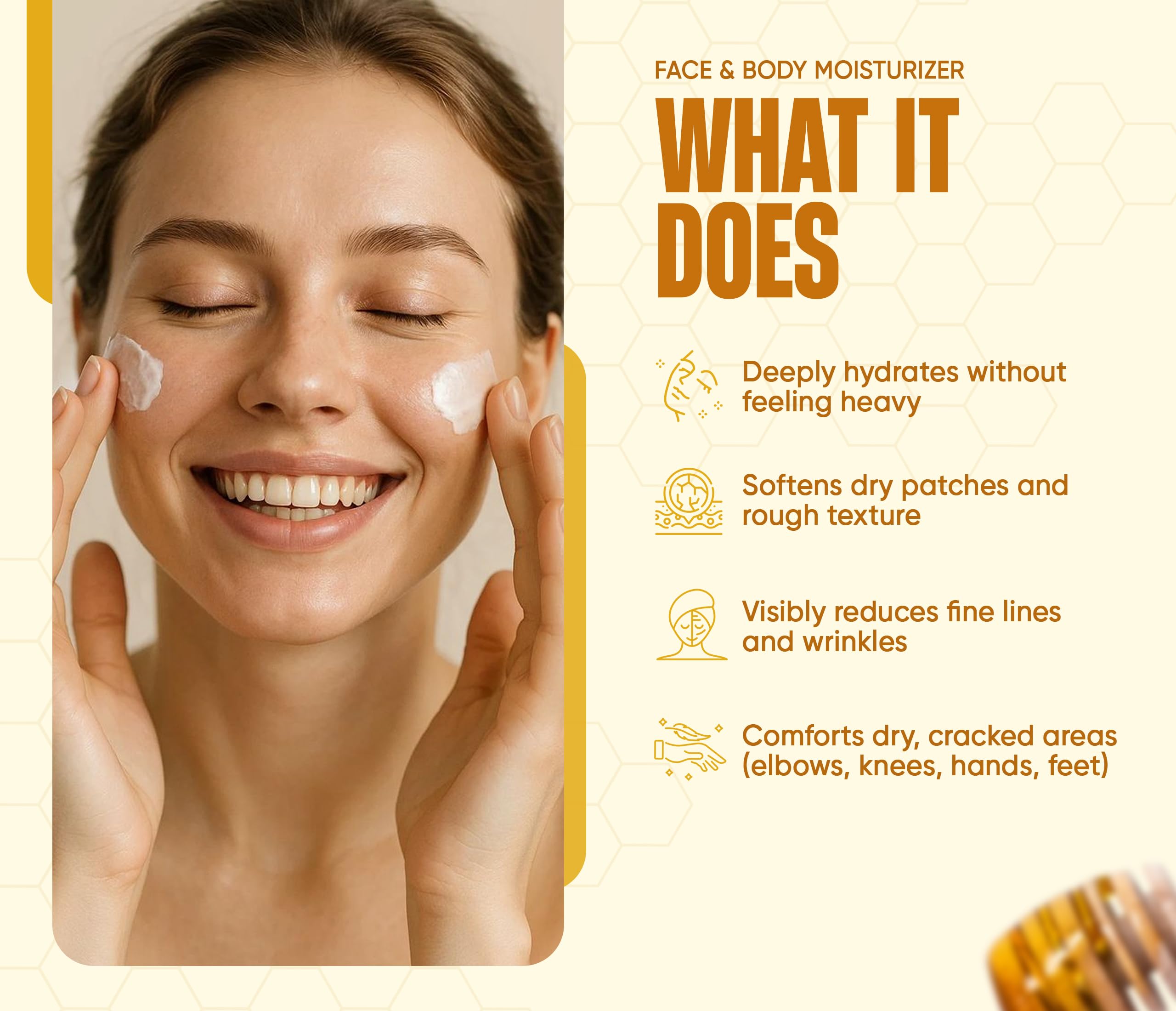 INFINA ESSENTIALS grass-fed-tallow-ingredients close-up shows skin-barrier supporting fats.