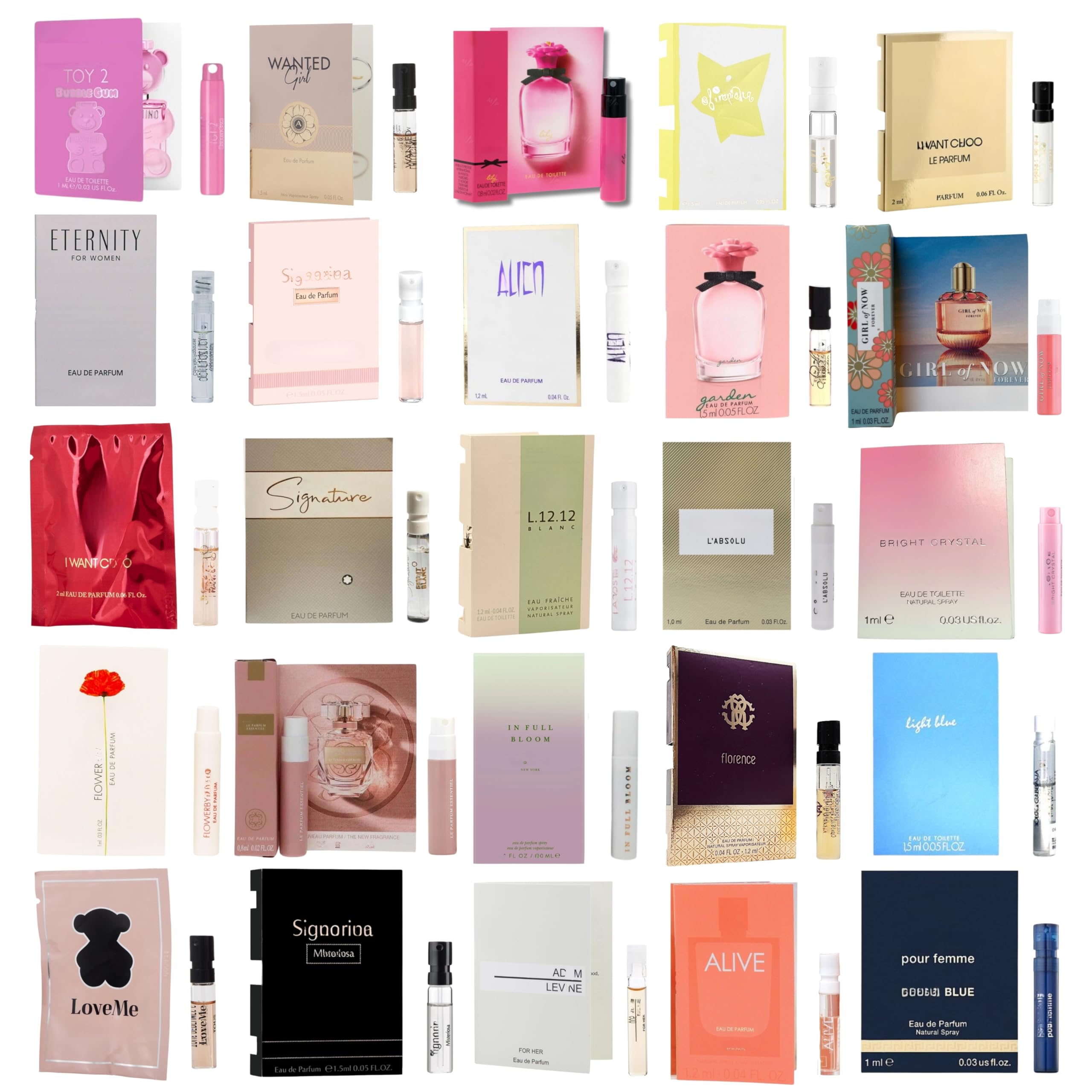 Infinite Scents sampler set packaging showing 12 designer fragrance vials for trial
