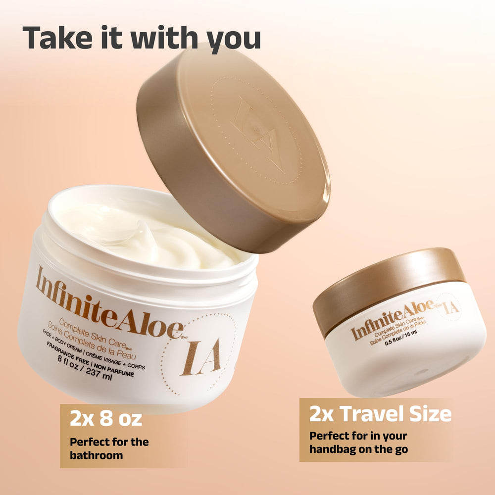InfiniteAloe fragrance-free label signifying gentle skincare.