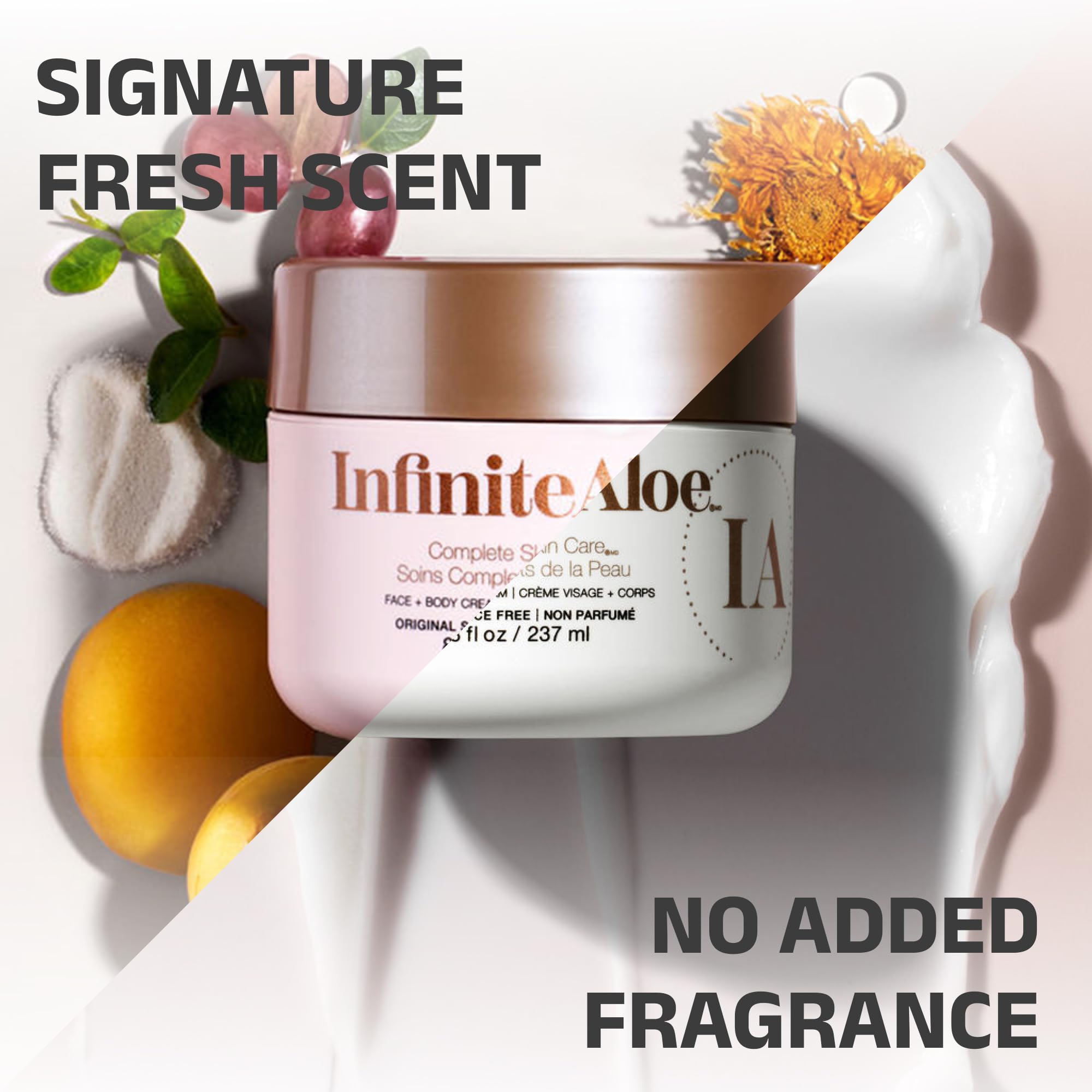 InfiniteAloe silky cream feel supports comfortable daily skincare.
