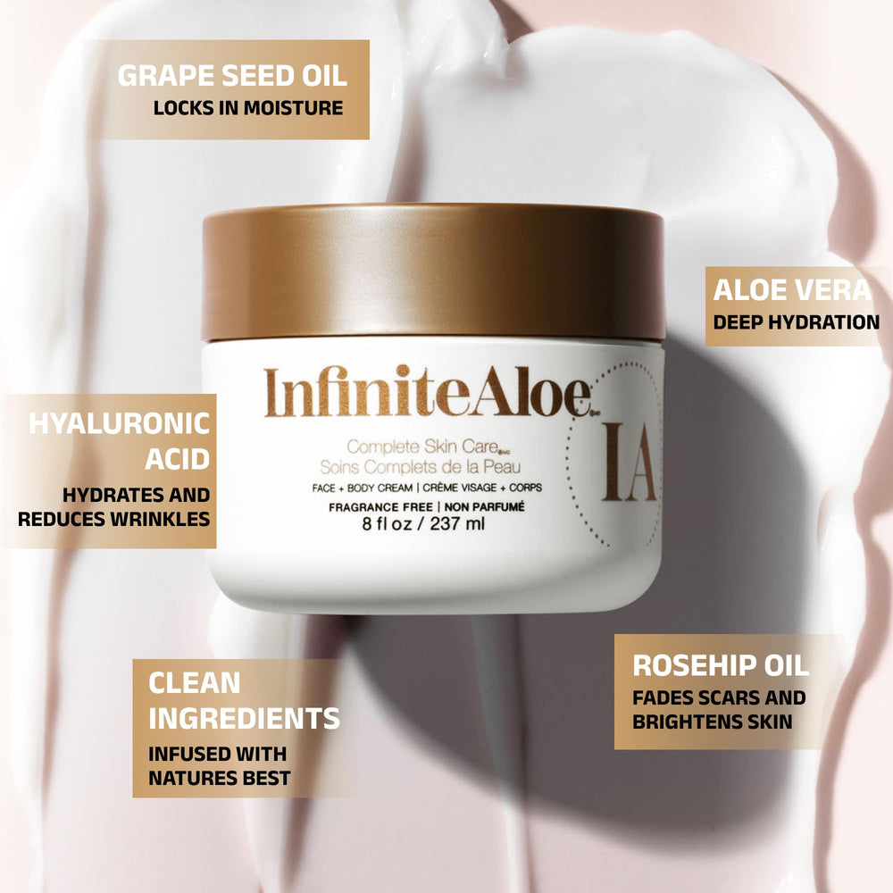 InfiniteAloe travel jar shows on-the-go hydration for busy days.