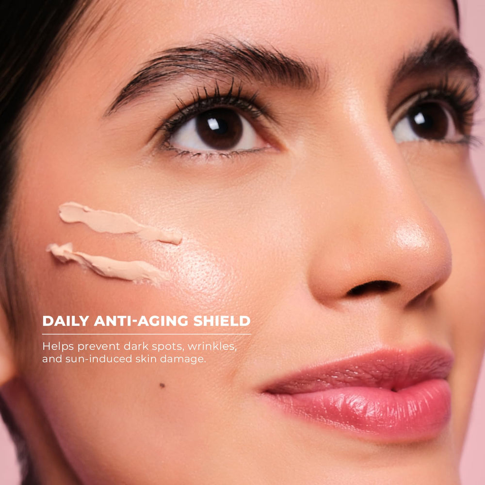 Infinitek Paris matte-finish sunscreen reduces shine while delivering mineral protection.