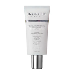 Infinitek Paris tinted sunscreen bottle provides matte mineral protection for daily wear.