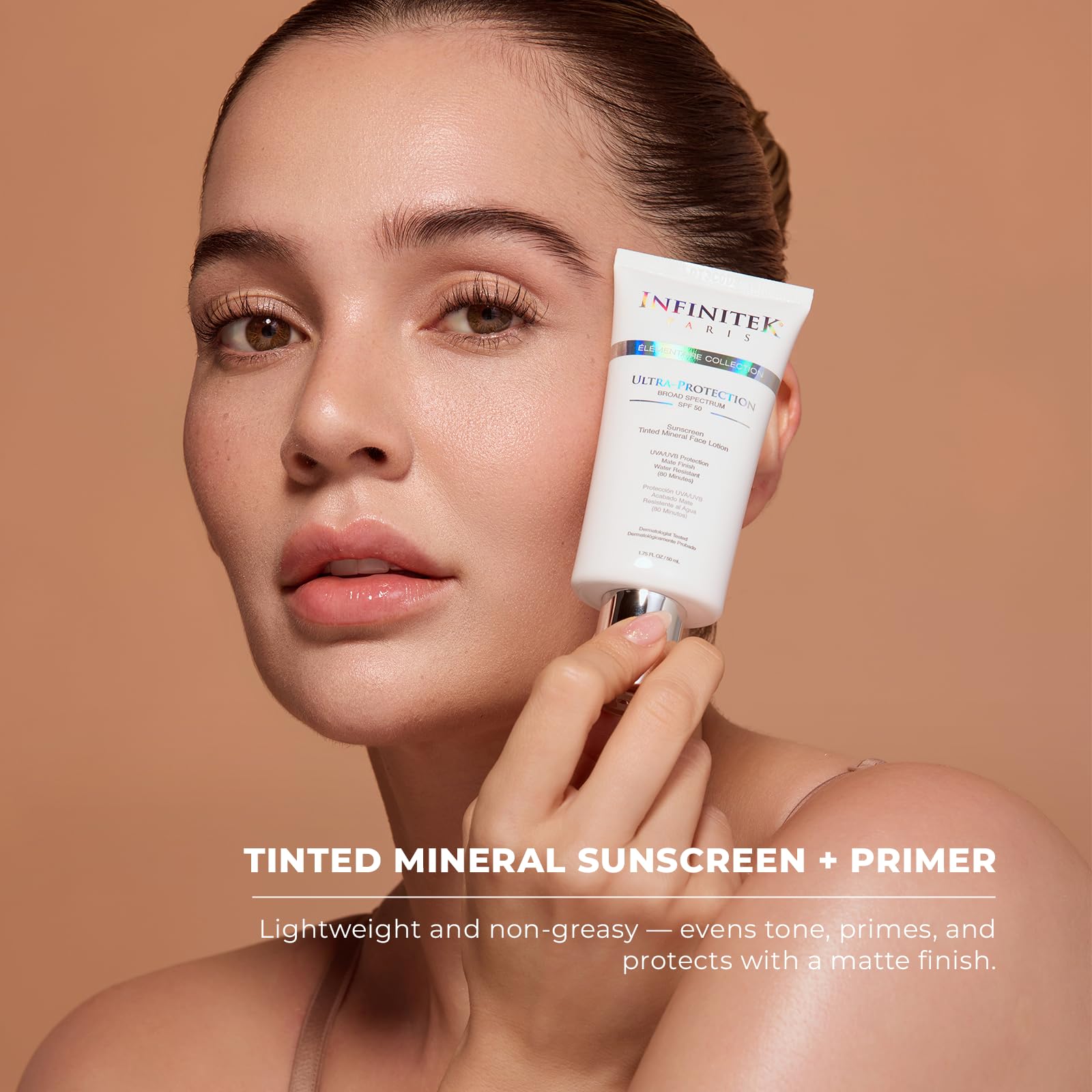 Infinitek Paris water-resistant sunscreen stays on during outdoor activities.