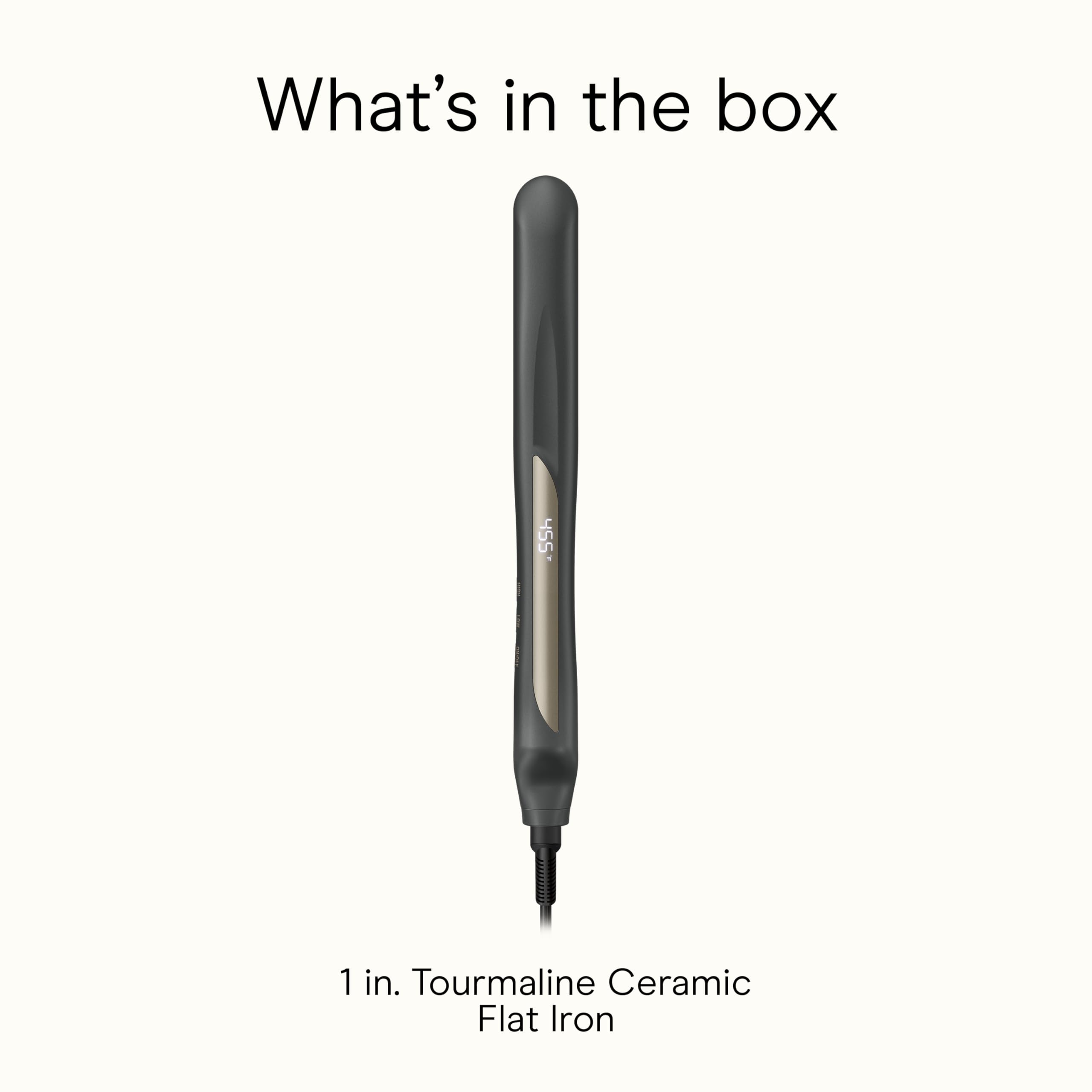 Dark grey housing offers a sleek, durable design for daily use.