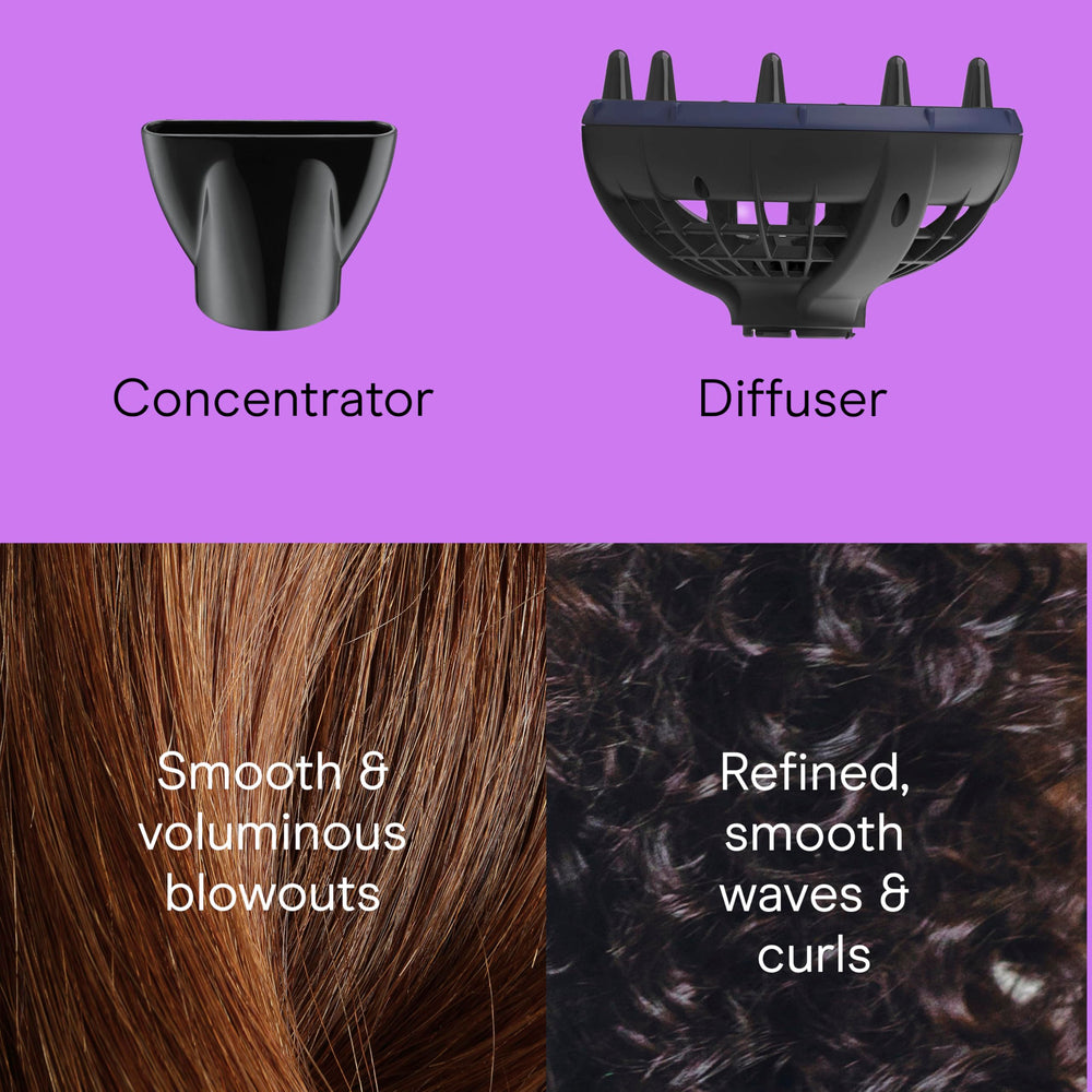 InfinitiPRO usage with curls image depicts salon-like home styling for natural textures.