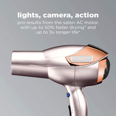 InfinitiPRO by Conair rose gold side view for comfortable handling