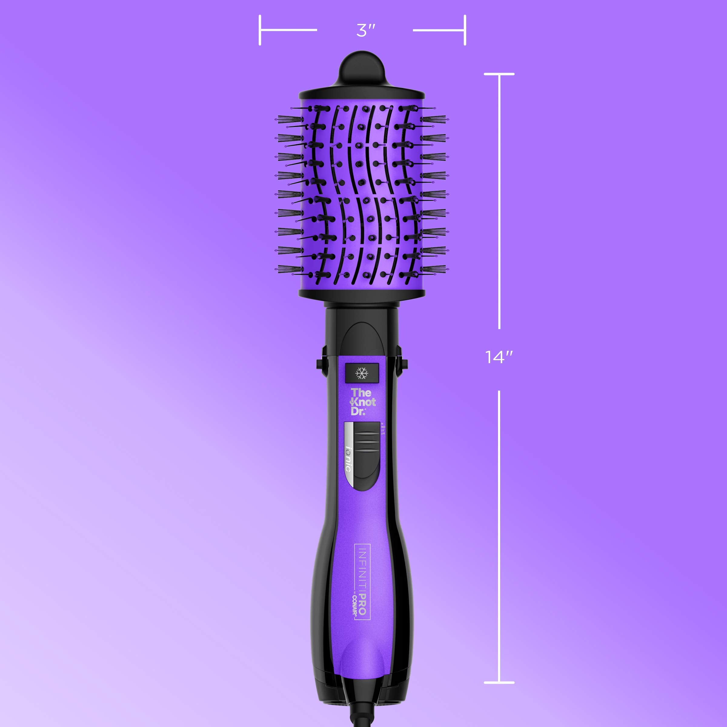 Conair INFINITIPRO two heat settings for versatile styling.