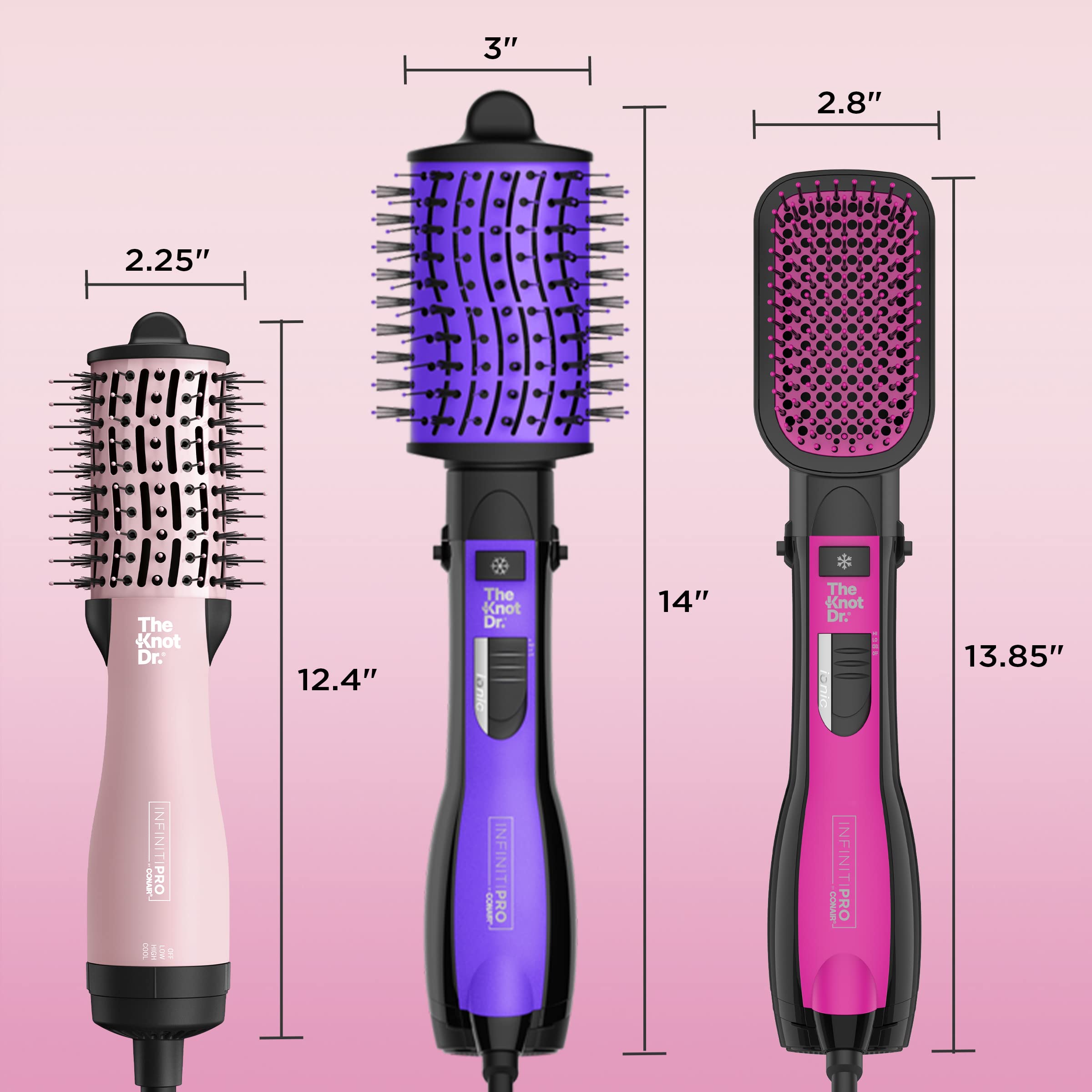 Infinitipro Knot Dr. oval dryer brush delivers smooth, salon-like results