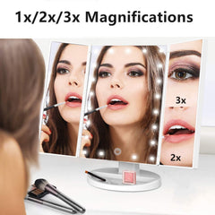Infitrans trifold mirror 2X right-side magnification supports detail work