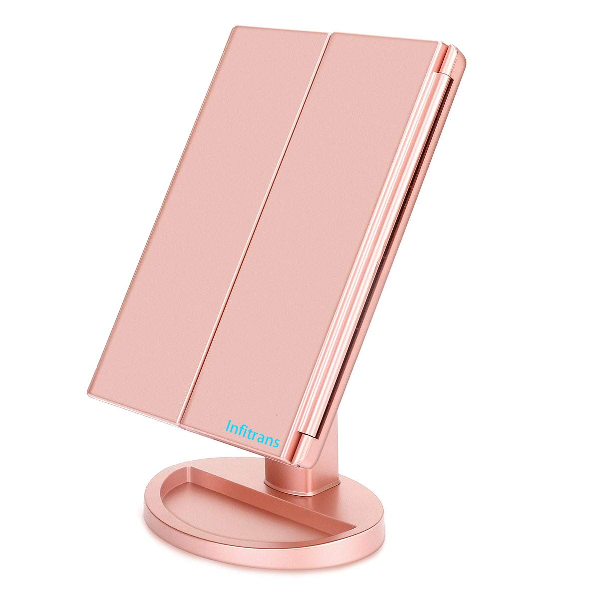 Infitrans travel-compact makeup mirror ideal for on the go touch ups.