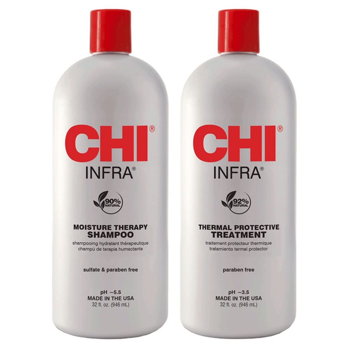 INFRA Shampoo 32oz bottle front highlighting a cleansing formula for refreshed hair.