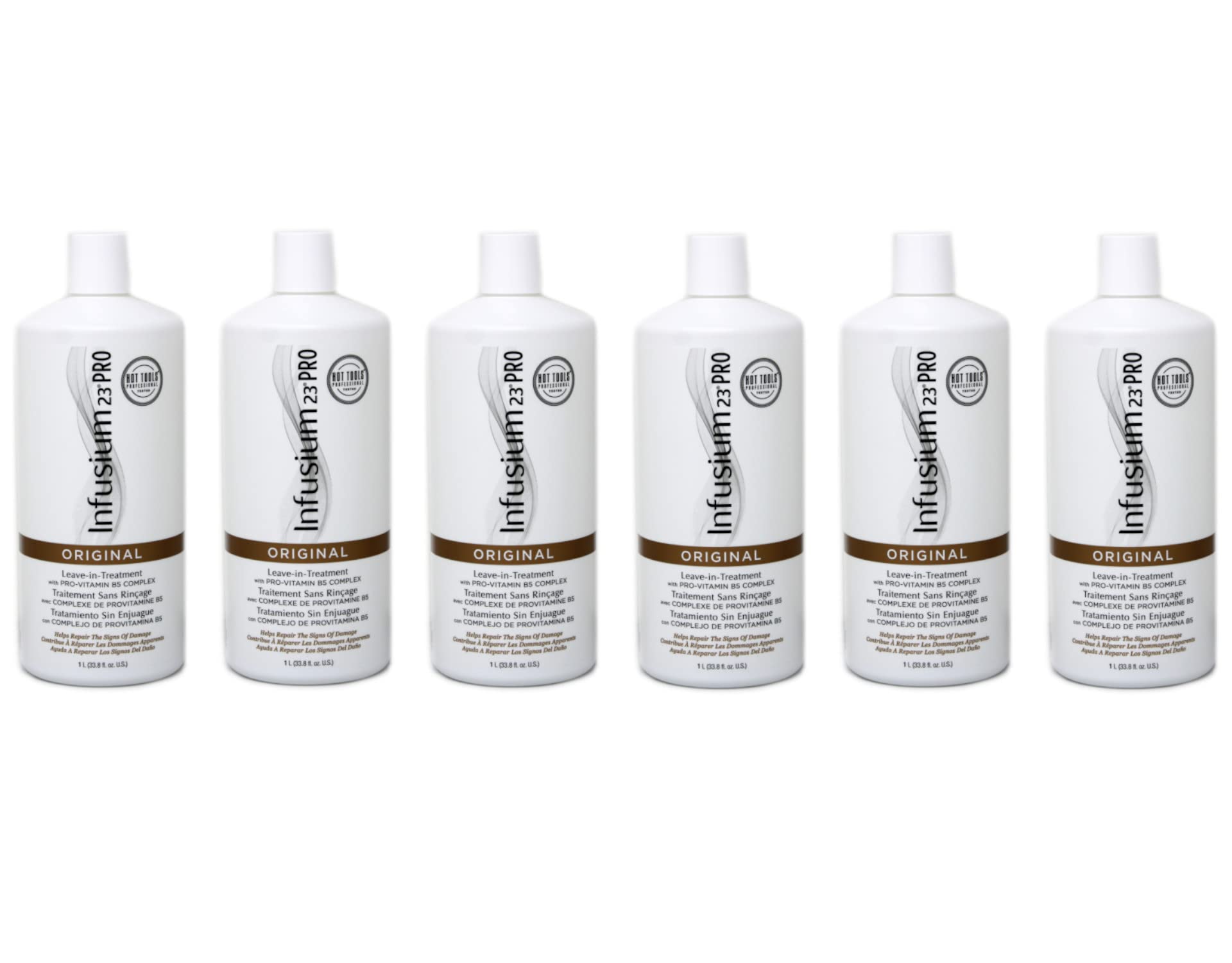 Infusium 23 Pro Treatment Original bottle front, 33.8 oz for long-lasting hydration and shine.