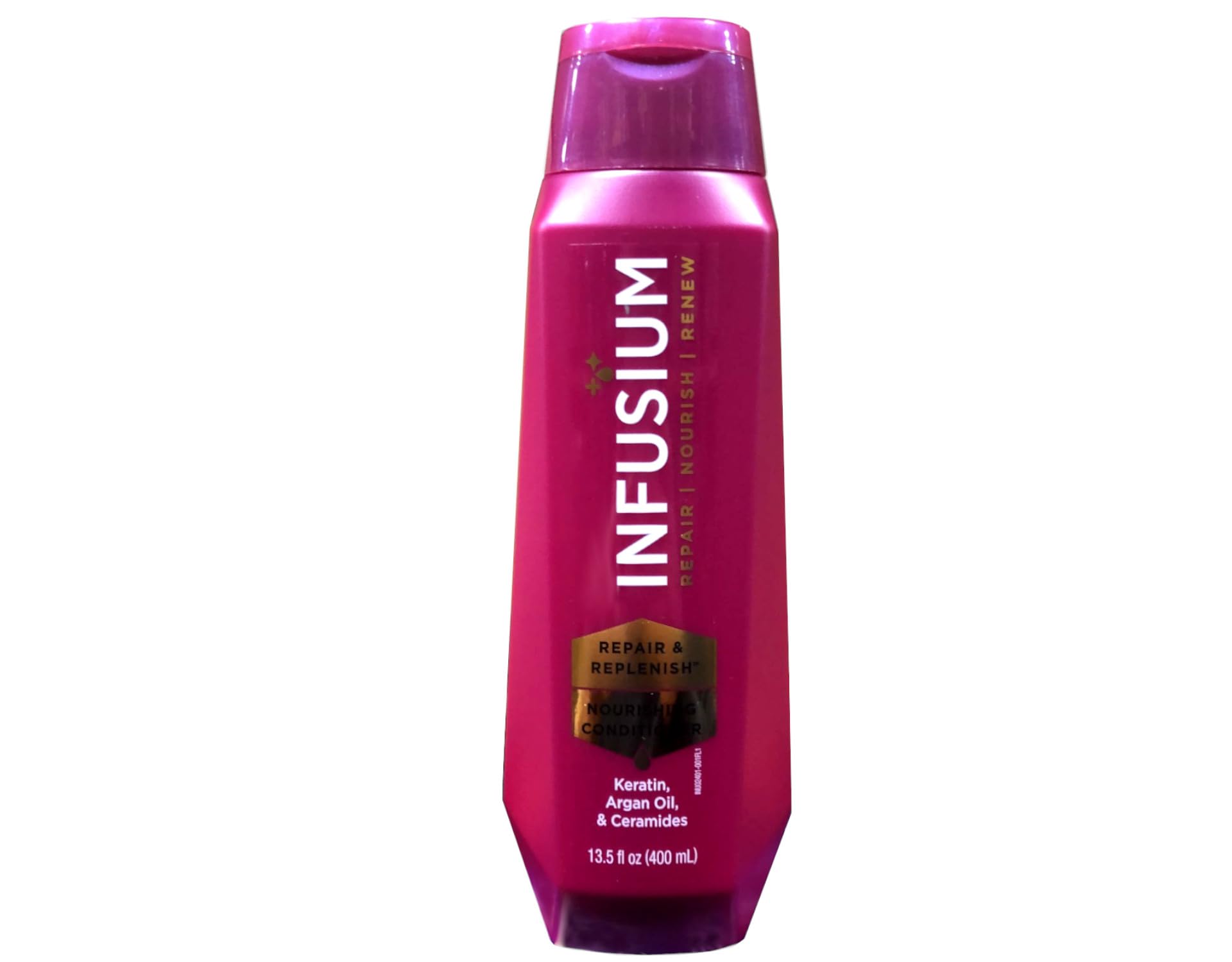 Infusium dual-action kit packaging image showing complete shampoo and conditioner set