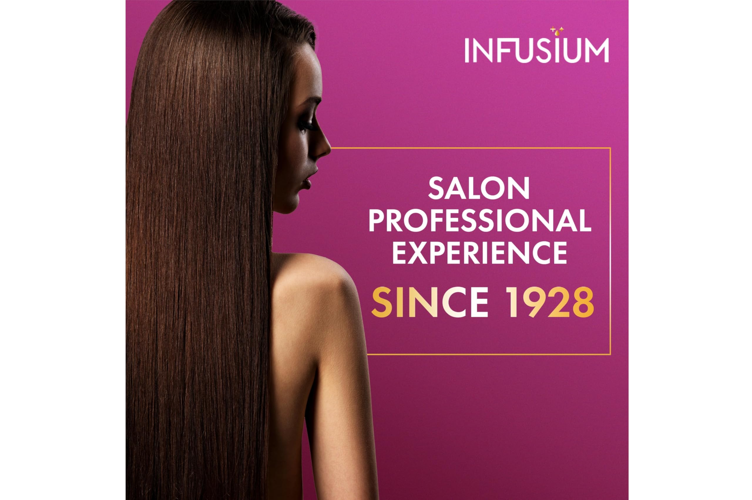 Infusium Moisturize & Replenish conditioner bottle pour highlighting detangling benefits