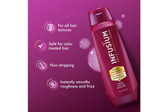 Infusium salon professional experience 1928 bottle display conveys trusted heritage