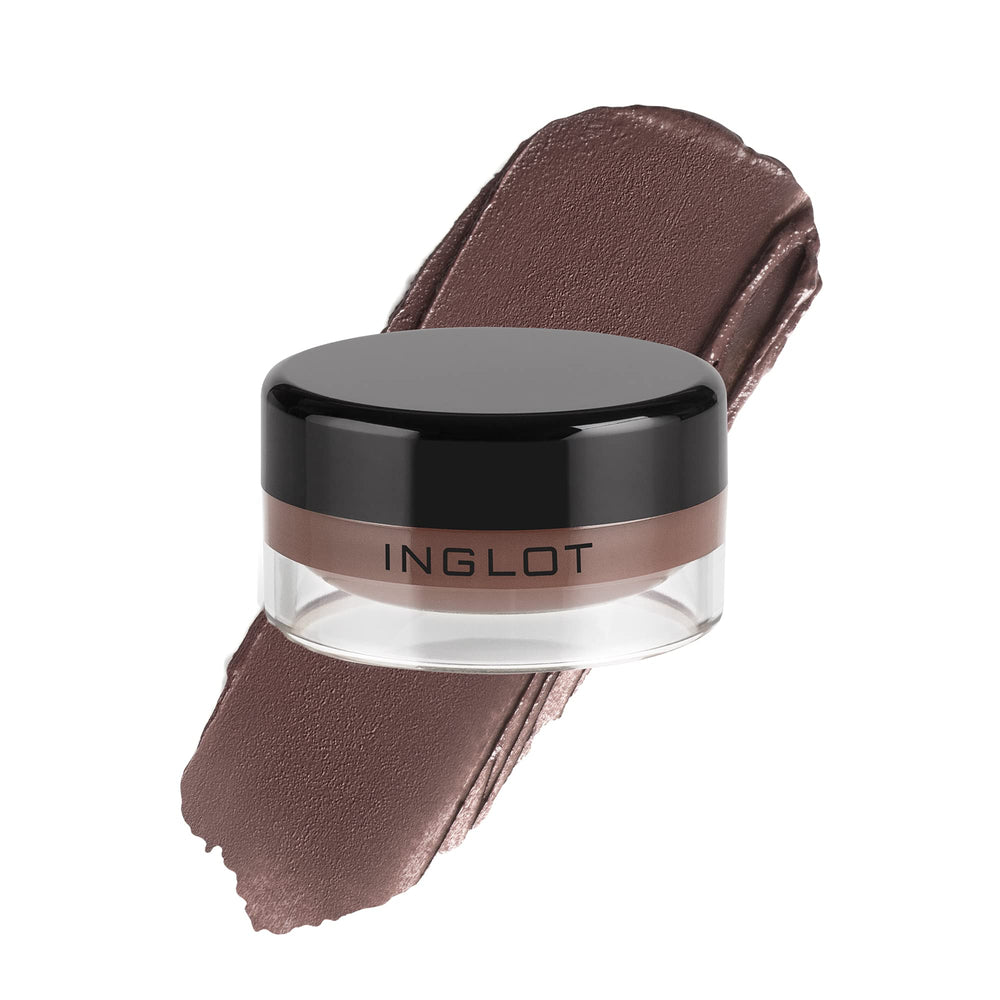 Inglot AMC Eyeliner Gel deep black swatch showcasing intense color and long wear.