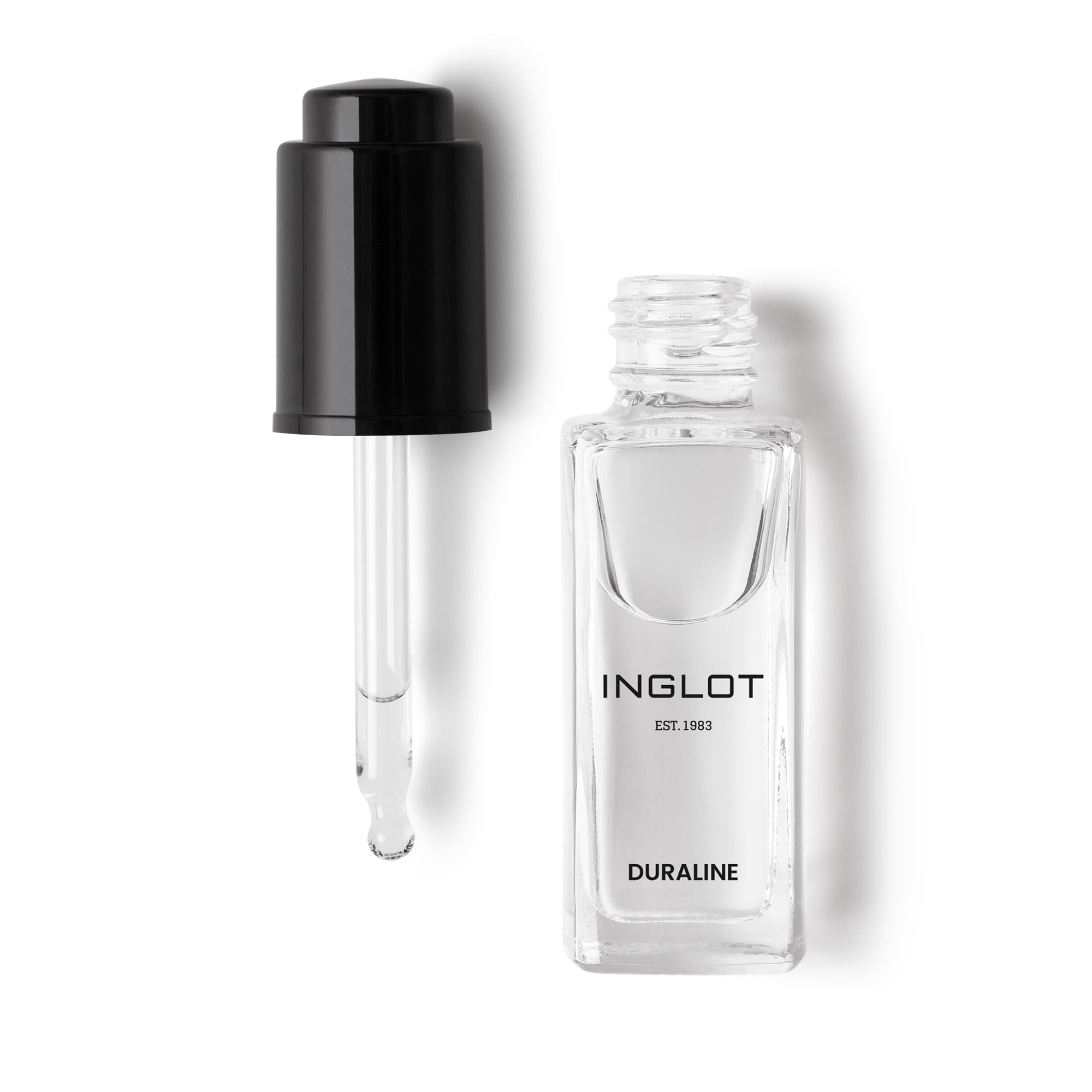 Inglot Duraline bottle with dropper extends makeup wear and customization.