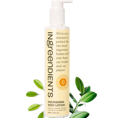 Ingreendients hand and body lotion with organic cocoa butter delivers rich hydration.