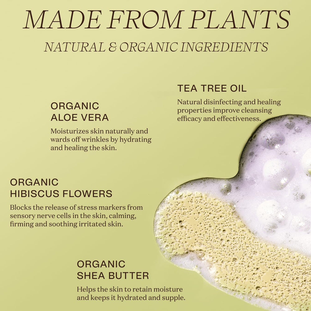 Ingreendients body wash rich lather on skin for everyday cleansing.