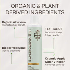 Ingreendients organic aloe vera and botanicals on the label