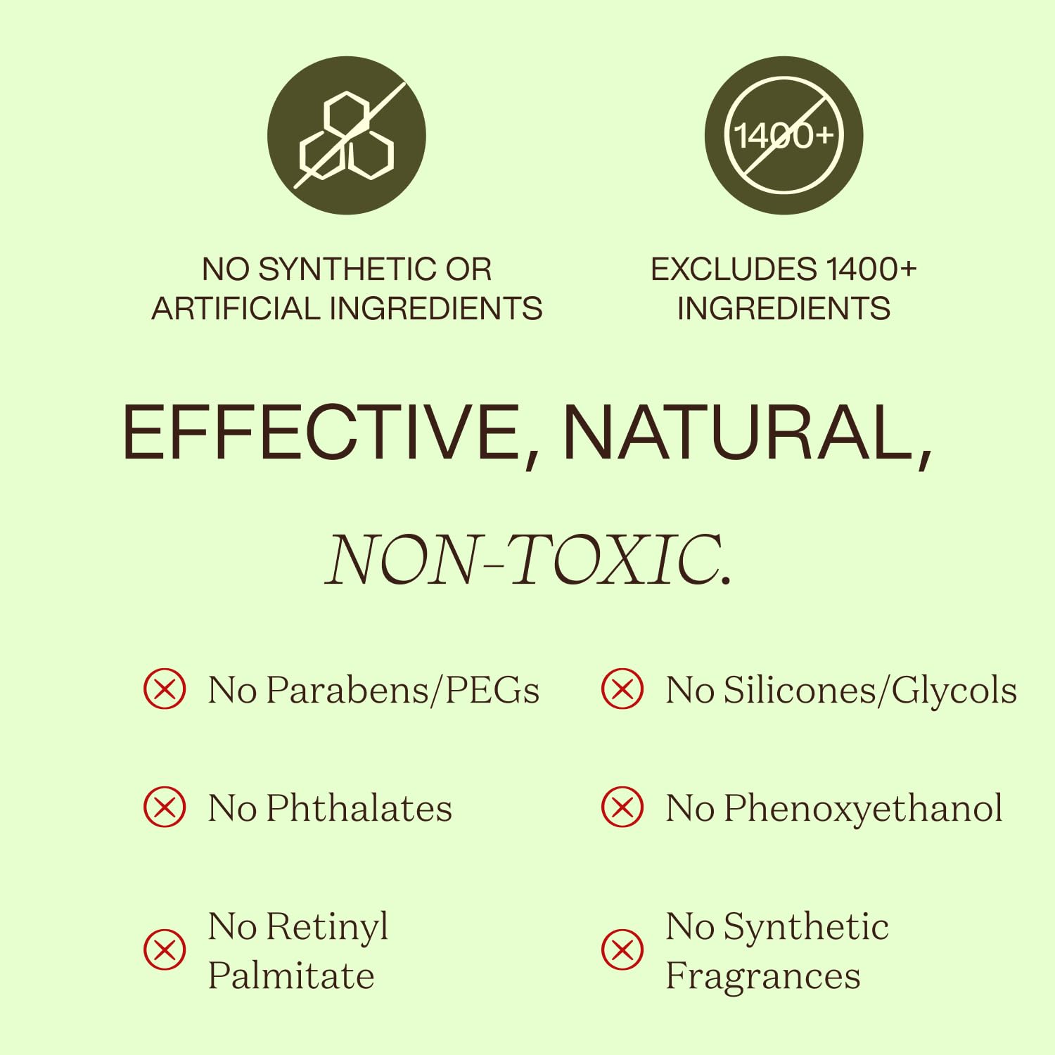 Ingreendients vegan, gluten-free, cruelty-free lotion for sensitive skin.