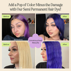 INH Amethyst color depositing conditioner jar shows conditioning pigment.