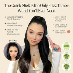 INH Hair Mascara non-greasy finish close-up demonstrates lightweight hold without stickiness.