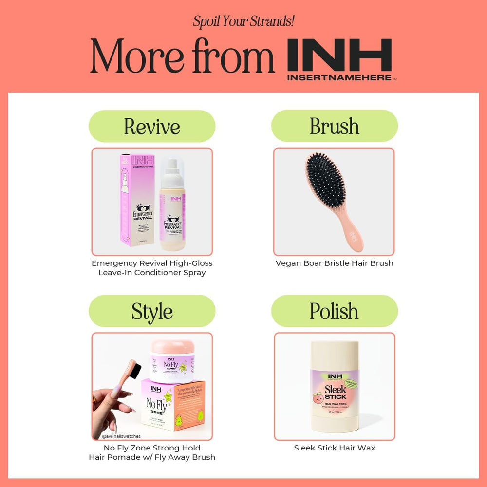 INH Hair Mascara versatile wand used on eyebrows and beards in travel.
