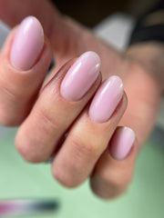 IN.HYPE Lilac Pink Sugar nails with extensions for durable overlays