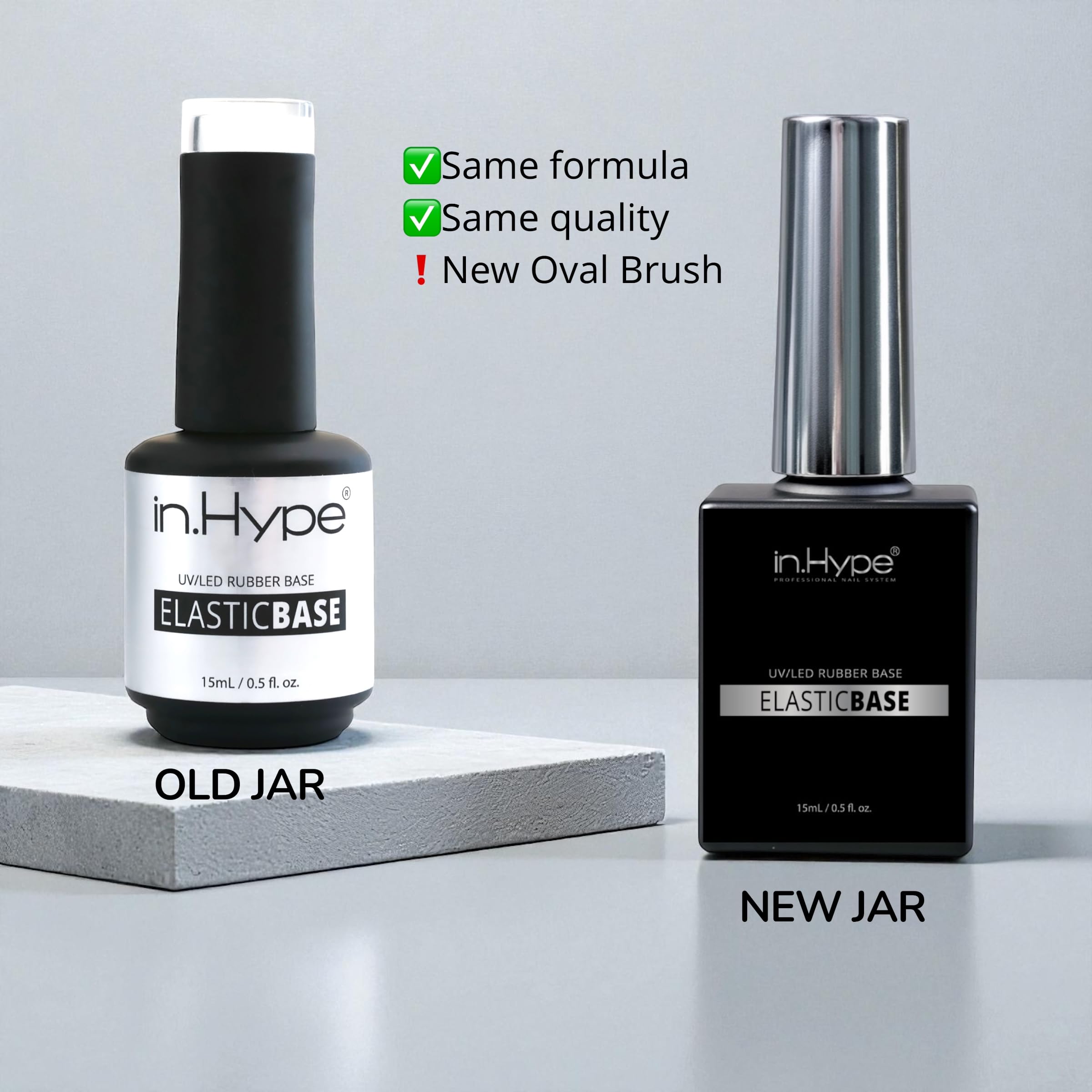 IN.HYPE Rubber Base Coat brush demonstrates smooth application