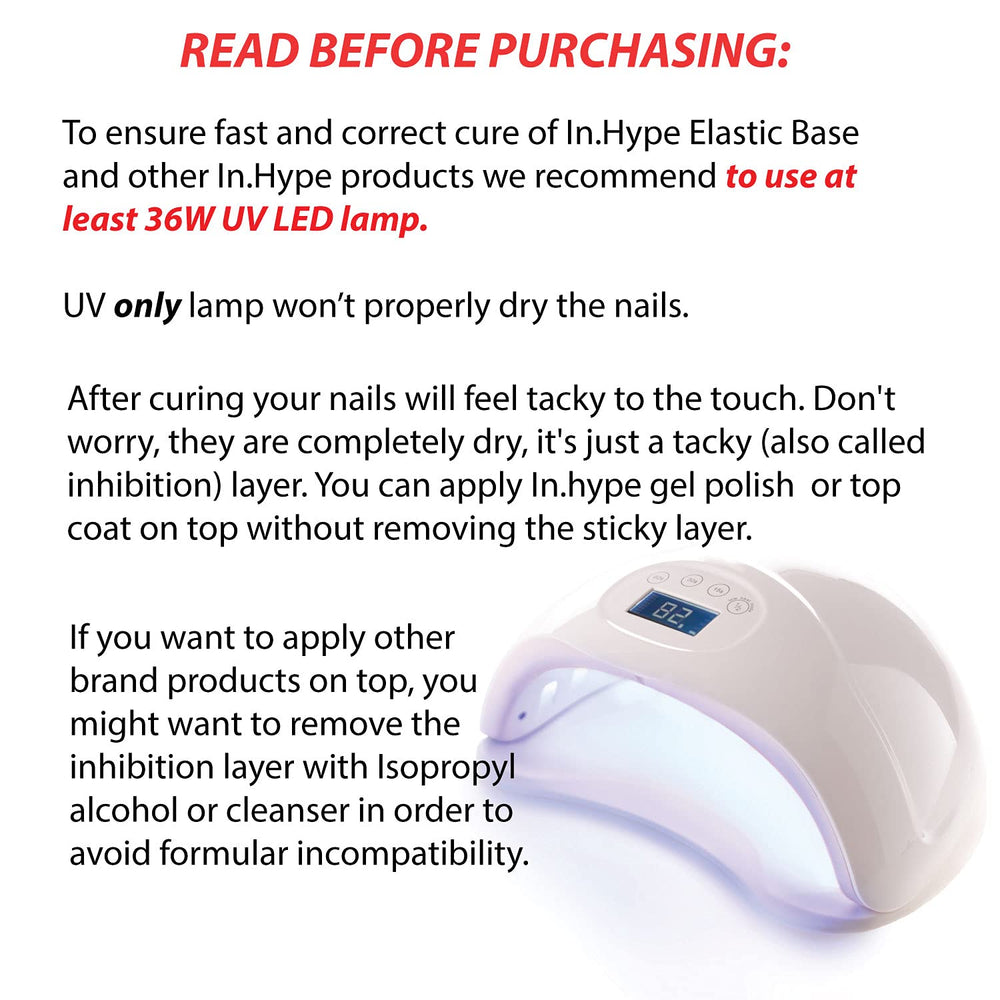IN.HYPE Rubber Base Coat finished nails enable versatile art and overlays