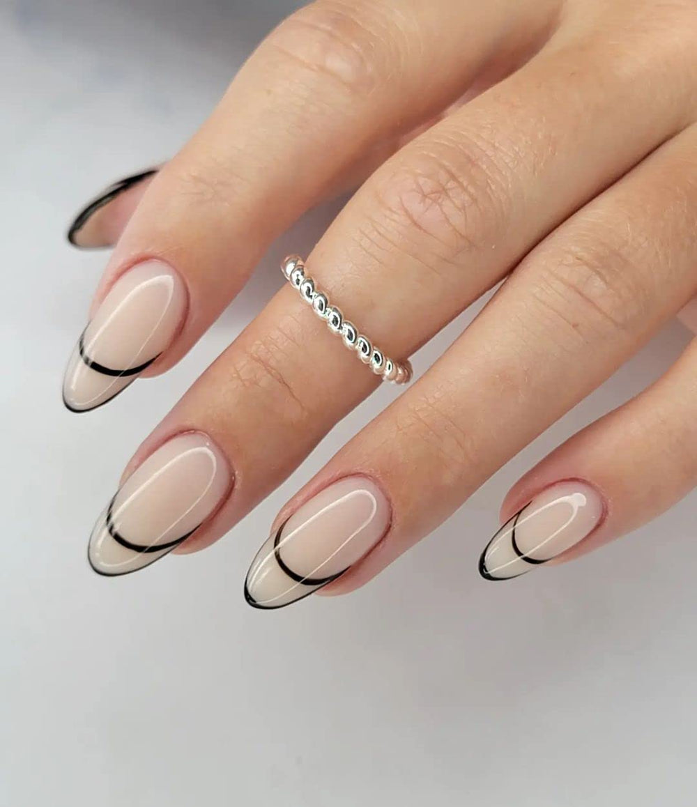 IN.HYPE beige builder gel on nail plate with self-leveling texture