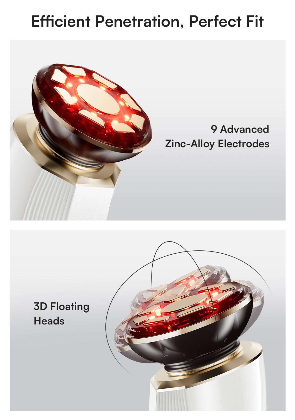 INIA 3D ergonomic head provides comfortable contact across facial contours.