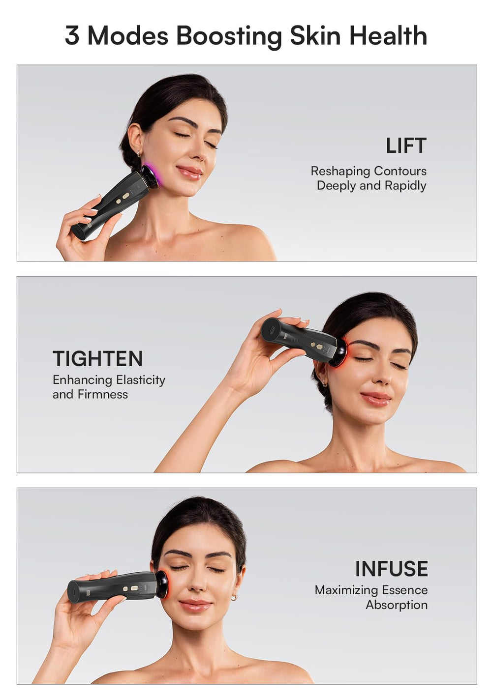 INIA face and neck treatment position for contouring
