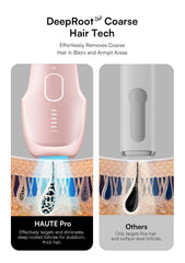 INIA HAUTE Pro Face Mode gently treats fine facial hair for smoother skin.