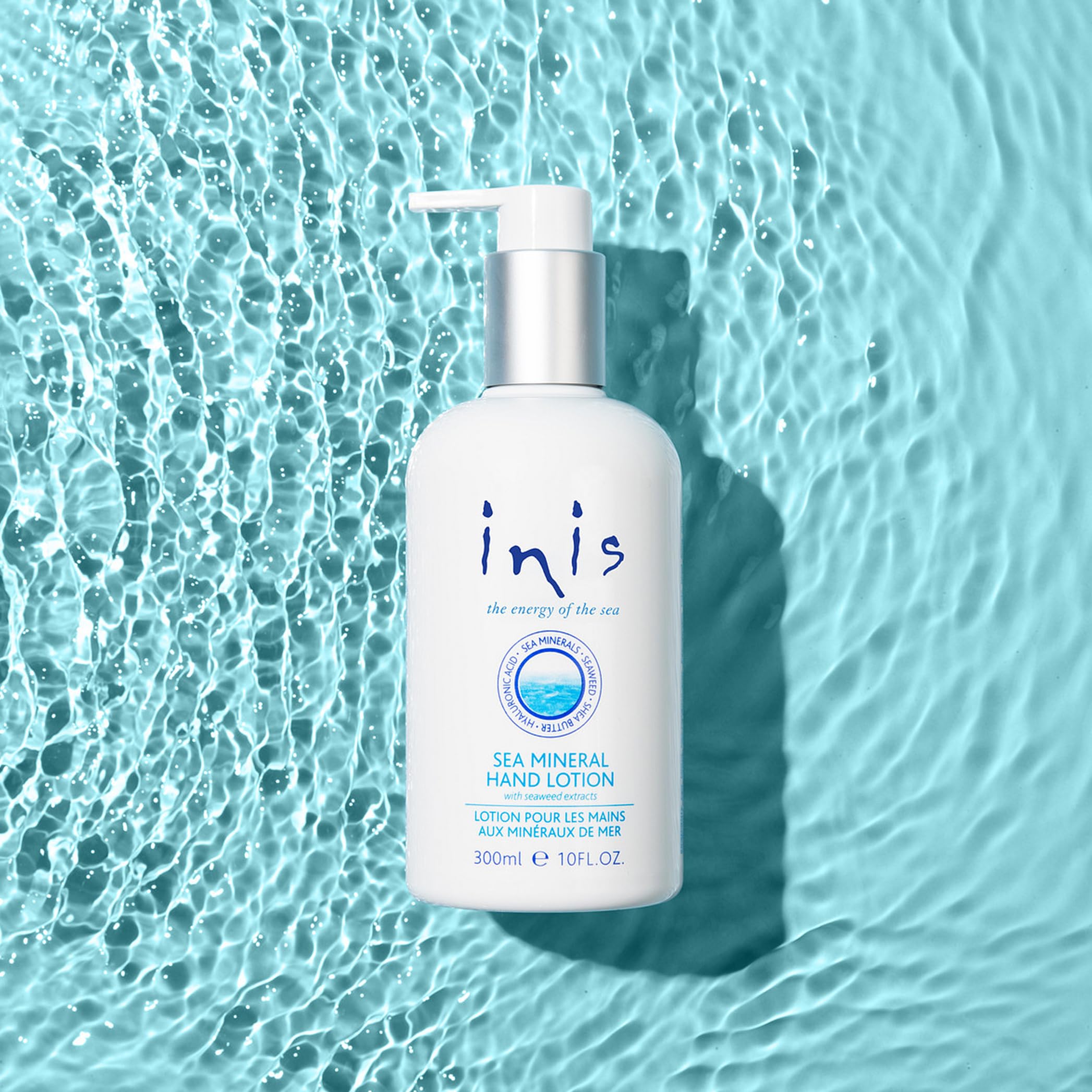 Inis-energy-irish-made-label signals cruelty-free, paraben-free formula crafted in Ireland.