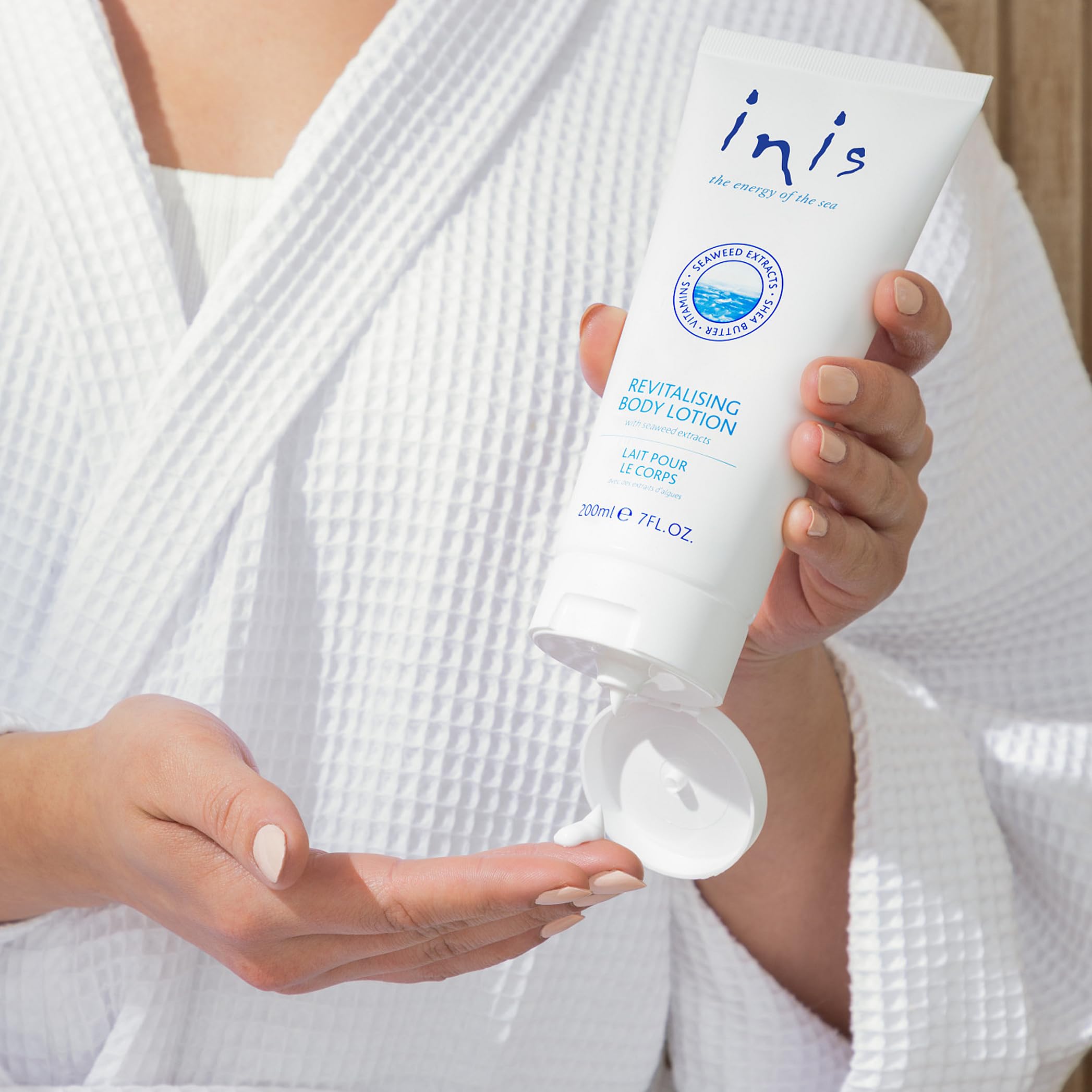 Inis energy of the sea lotion brand logo emphasizing sustainability and cruelty-free values