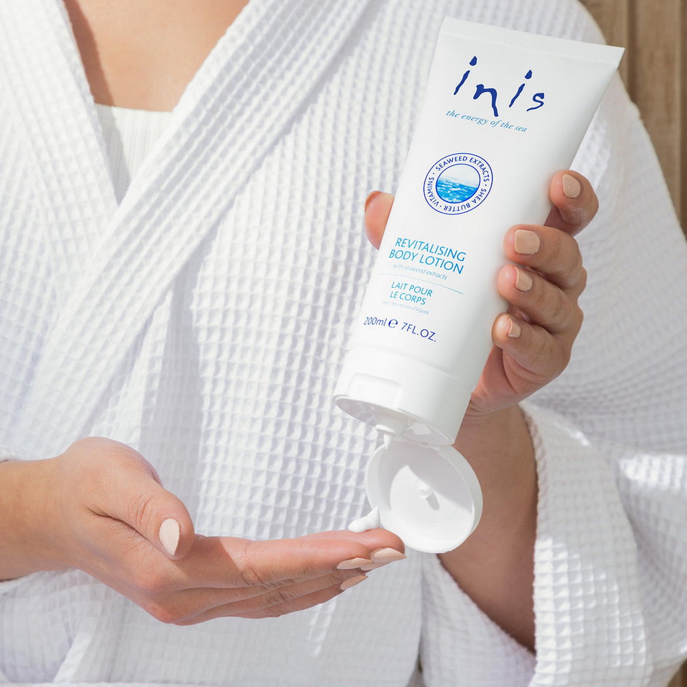 Inis energy of the sea lotion brand logo emphasizing sustainability and cruelty-free values