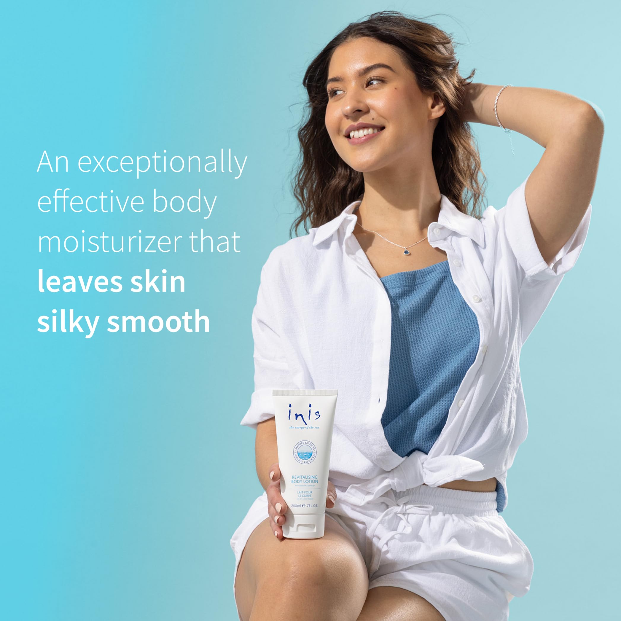 Fragrance spritz of Inis energy of the sea lotion evokes coastal breeze mood