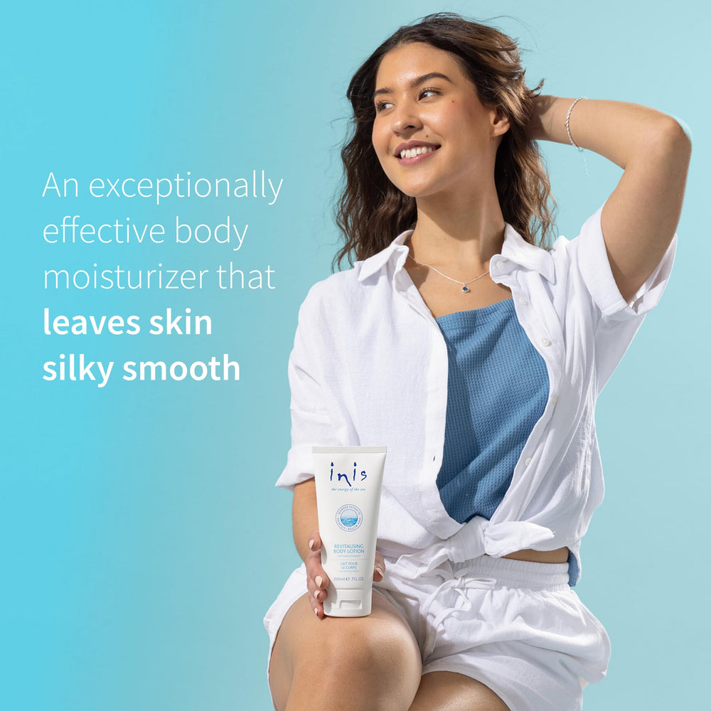 Fragrance spritz of Inis energy of the sea lotion evokes coastal breeze mood