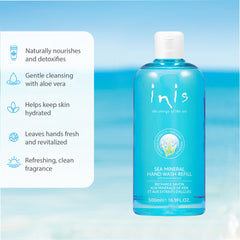 Inis energy of the sea refill bottle pour demonstrating easy refilling