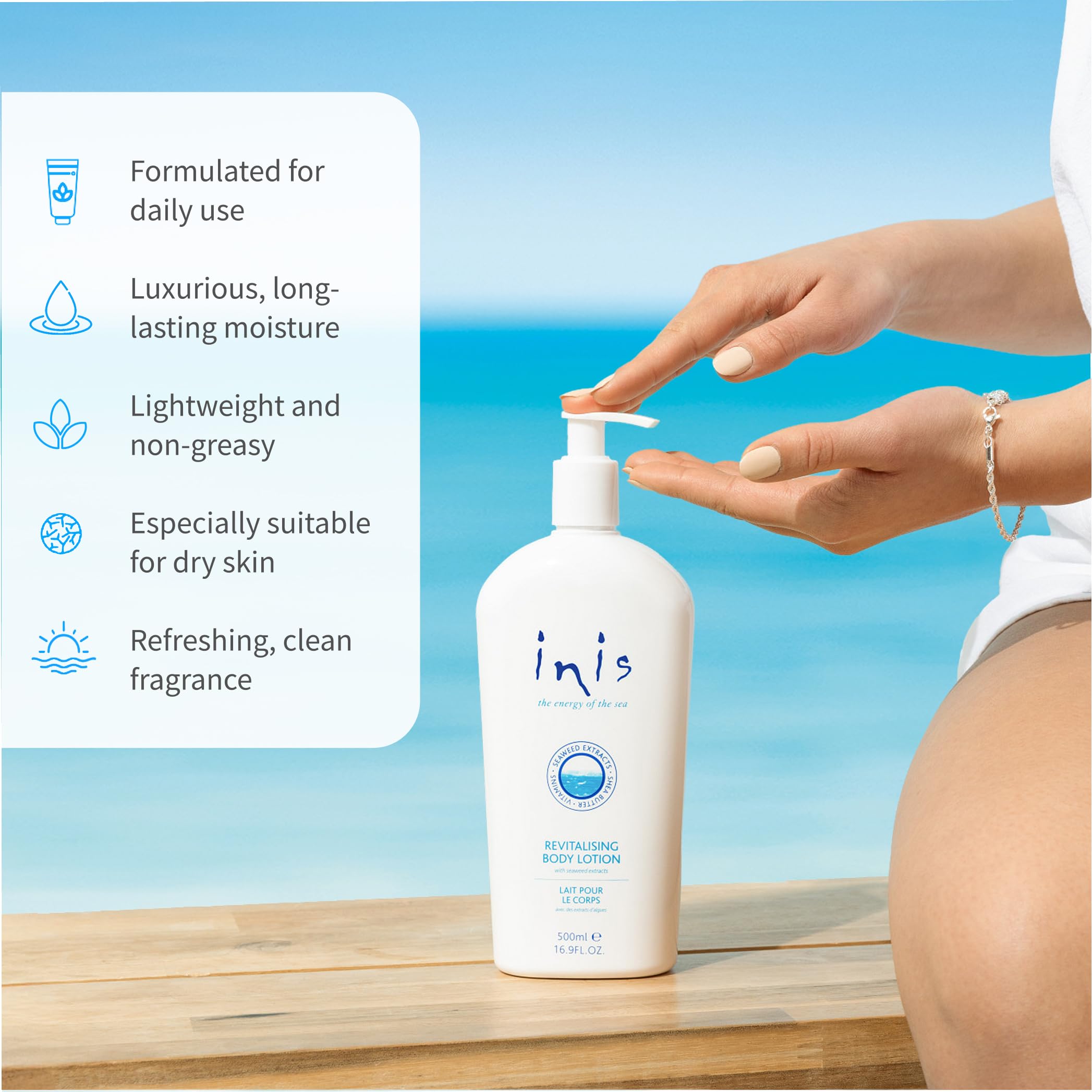 Inis vitamin E and shea butter cream texture close-up highlights rich moisture