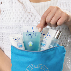 Inis Voyager travel body lotion bottle ready for on-the-move hydration