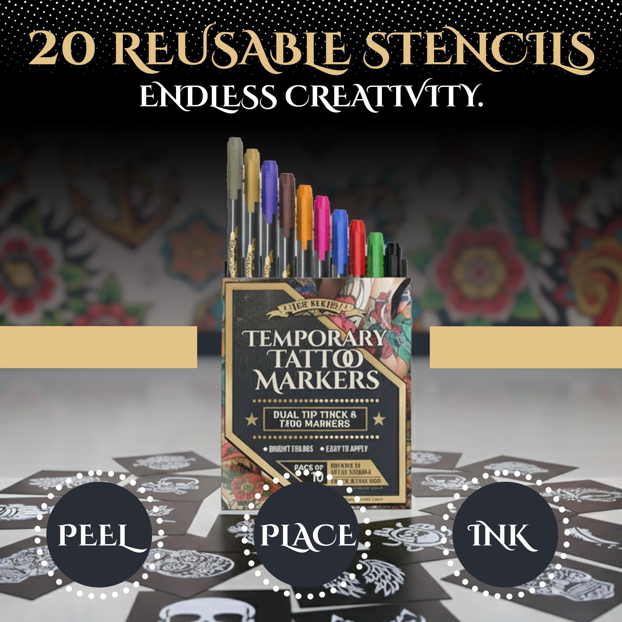 Ink Scribd Tattoo Pen Kit ideal for parties and festivals