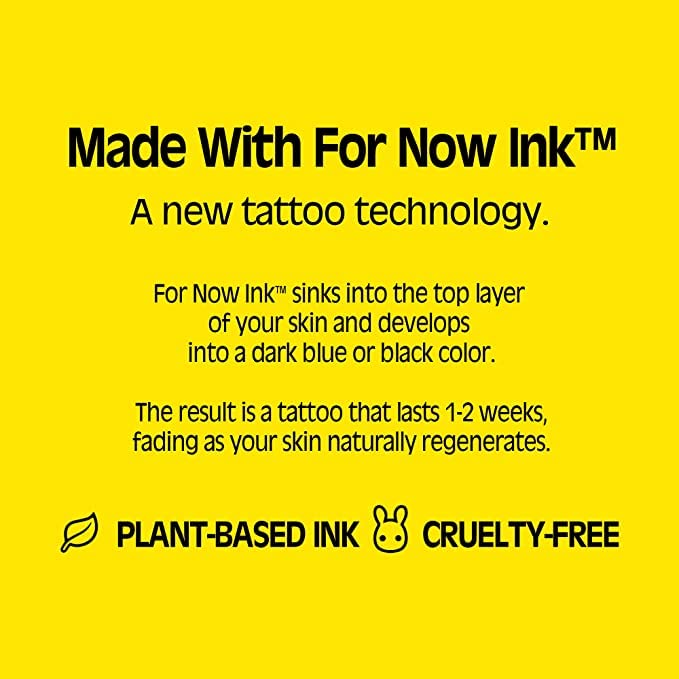 Inkbox Freehand Ink development timeline showing color darkening after application