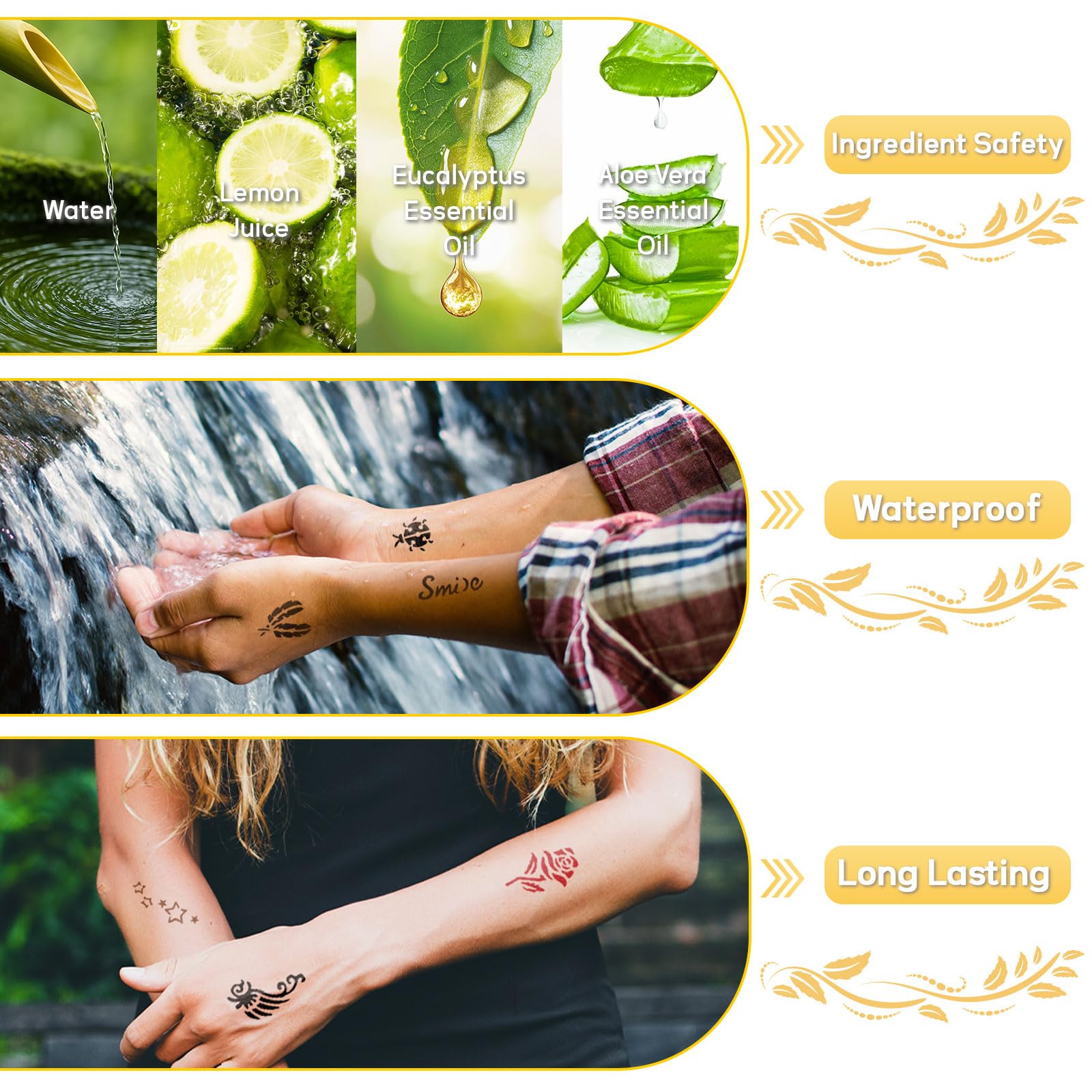 InkForge 32 stencil designs for versatile body art projects.